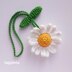 Chamomile flower car hanging crochet