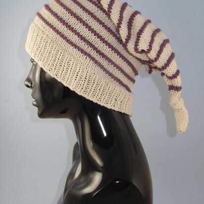 Stripe Topknot Pixie Hat