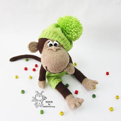 Naughty monkey in a beret