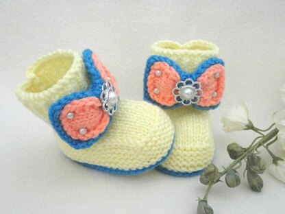 Pattern Knit Booties Merida