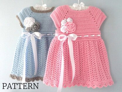 Crochet PATTERN Girl Dress 1 - 6 years old