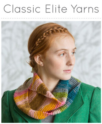 Folded Triangle Cowl in Classic Elite Yarns Liberty Wool Solids - Downloadable PDF