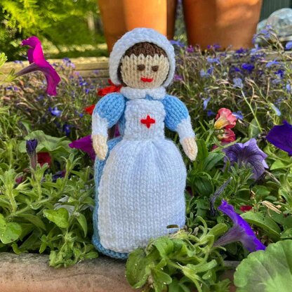 WWI Red Cross Nurse Doll Knitting Pattern - Toy Knitting Pattern