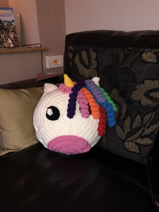 Crochet Unicorn Cushion