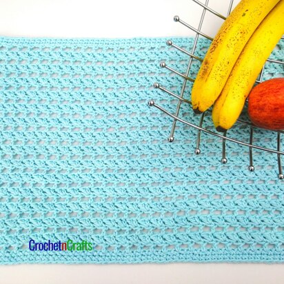 Simple Seeded Lace Crochet Placemat