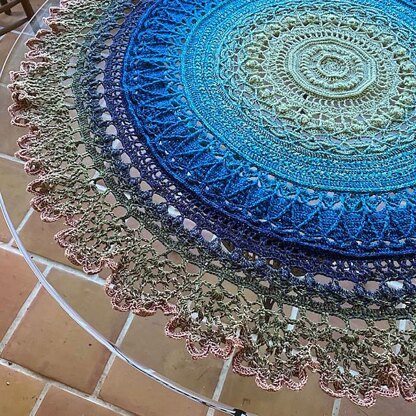 Dahlia Delight Mandala Blanket