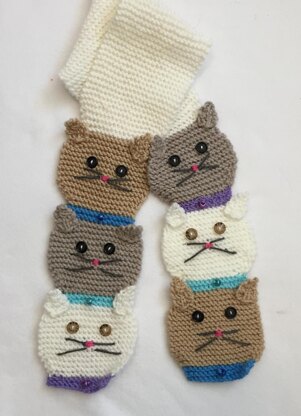 Stacked Kitty & Doggie Scarf
