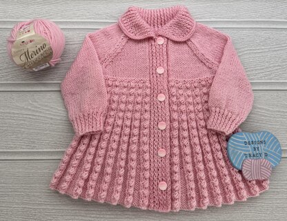 Bonnie Baby Coat, Beanie & Beret size 18" & 20" chest 6-9mths approx