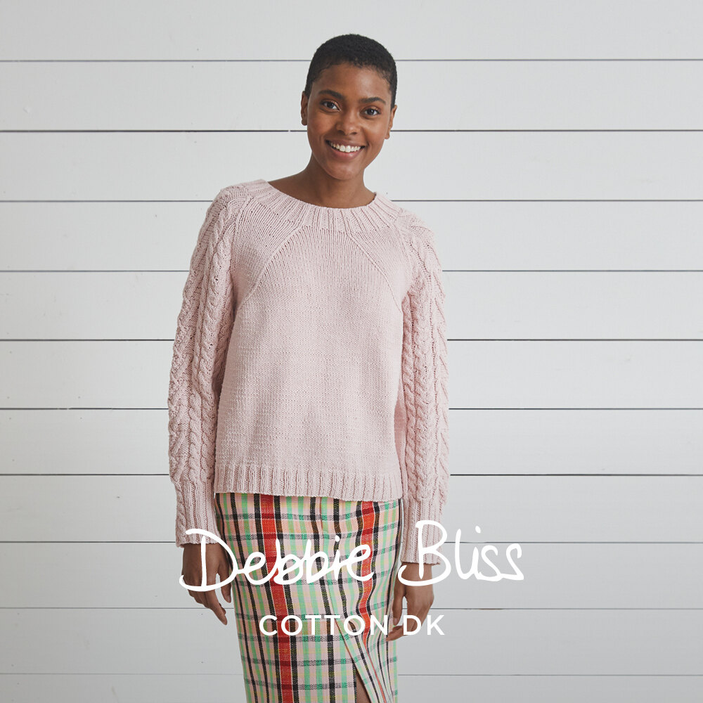 Emmie Jumper Knitting Pattern For Women in Debbie Bliss Cotton - Main Image