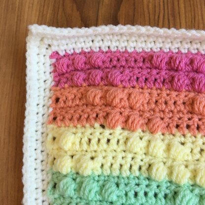 Sliding Rainbows Blanket - UK crochet terms