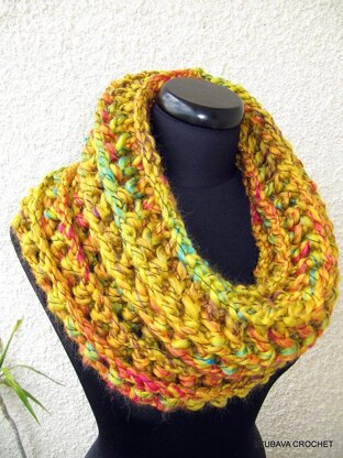 Chunky Crochet Mustard Cowl