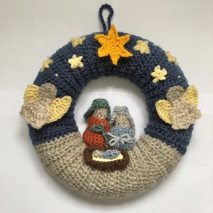 Crochet Nativity Wreath