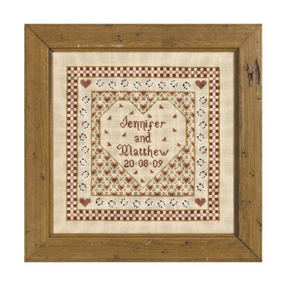 Historical Sampler Company Heart Wedding Sampler - Downloadable PDF