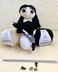 Mini doll Wednesday Addams, amigurumi doll Wednesday