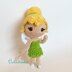 Tinker Bell posable amigurumi doll - crochet pattern by Crochelandia