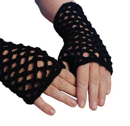 Fingerless Fishnet Crochet Gloves