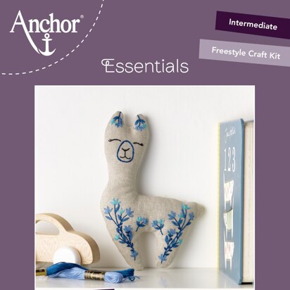 Anchor Freestyle Friends - Annie Alpaca Embroidery Kit - 12 x 18cm