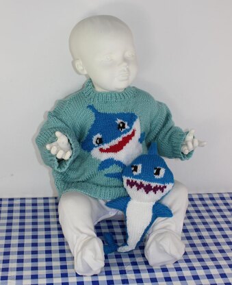 Baby and Toddler Shark Sweater and Toy