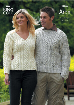 Sweaters Knitted in King Cole Fashion Aran - 2876