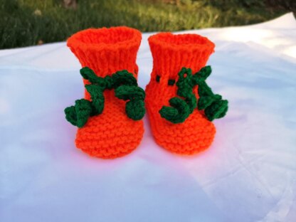 Pumpkin Baby Booties