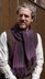 Mens Crochet Scarf Pattern: Purple Green Meadow Scarf