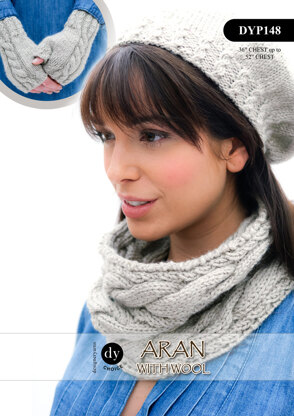 Hat, Cowl & Wristwarmers in DY Choice Aran With Wool - DYP148