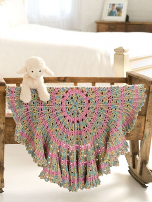 Candy Cable Baby Blanket in Caron Simply Soft Paints & Simply Soft Collection - Downloadable PDF