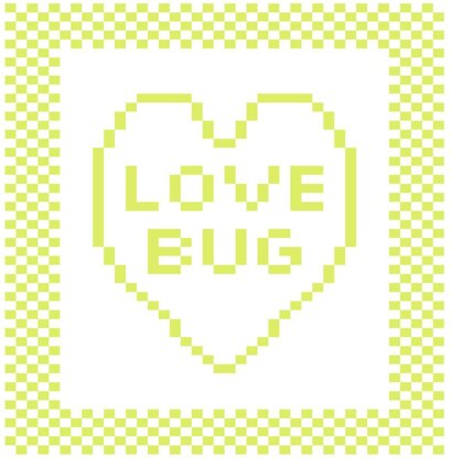 'Love Bug' Heart Dishcloth