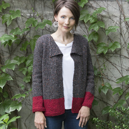 Sailboat Colorblock Jacket in Tahki Yarns Donegal Tweed - Downloadable PDF