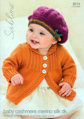 Vintage Smock Coat and Little Ruby Beret in Sublime Baby Cashmere Merino Silk DK - 6014 