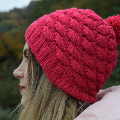 Reversible Chrysanthemum hat - knitting pattern