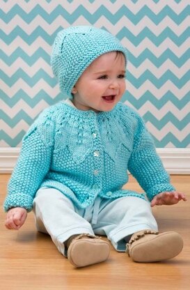 Star Bright Baby Cardigan Hat in Red Heart Soft Baby Steps LW3596EN LoveCrafts