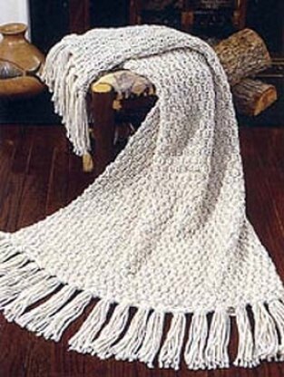 Moss Stitch Afghan (Throw) in Lion Brand Wool-Ease Thick & Quick - 10546-K
