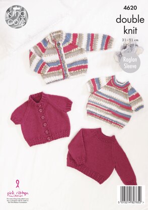 Cardigans & Sweaters in King Cole Comfort DK & Comfort Prints DK - 4620 - Downloadable PDF