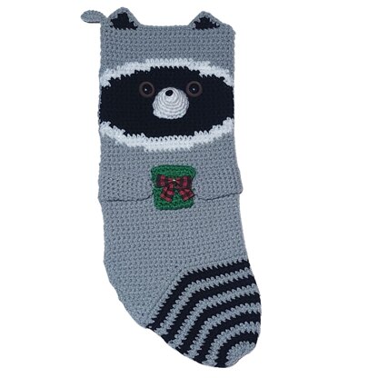 Raccoon Christmas Stocking