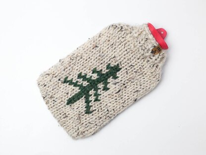 Tree Hot Water Bottle Cover Sleeve Cozy Chunky