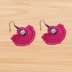 Crochet half circle earrings