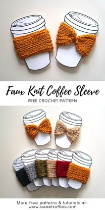 Faux Knit Coffee Sleeve