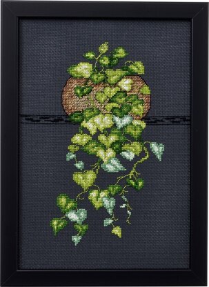 Permin Heart Leaf Philodendron Cross Stitch Kit - 20cm x 29cm