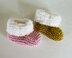 Fur Trim Baby Booties