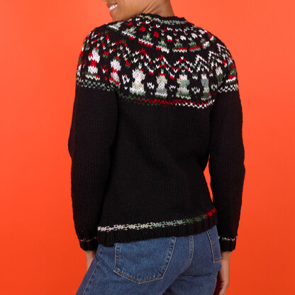 Yuletide Yoke Jumper - Free Knitting Pattern in Paintbox Yarns Simply Chunky & Chunky Pots