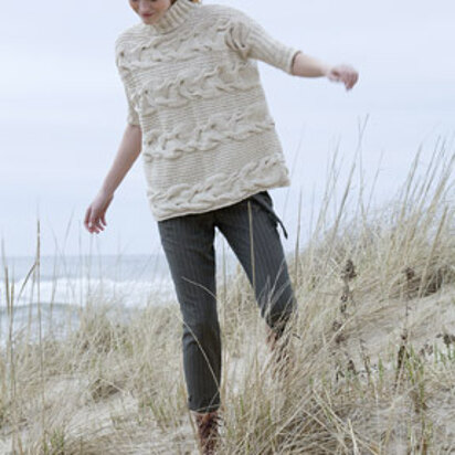 Georgica Horizontal Cable Pullover in Tahki Yarns Tara Tweed