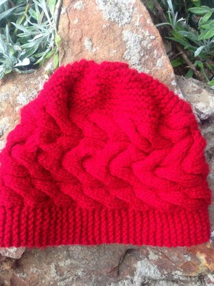 Strawberry Cabled Beanie