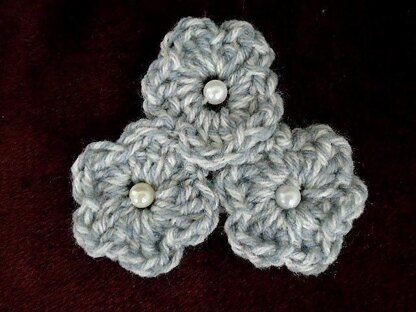 Grey 5 Petal Flower