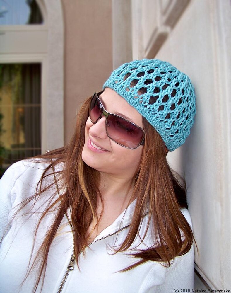 Summer knit shop cap