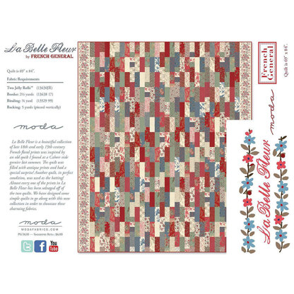 Moda Fabrics La Belle Fleur Quilt - Downloadable PDF