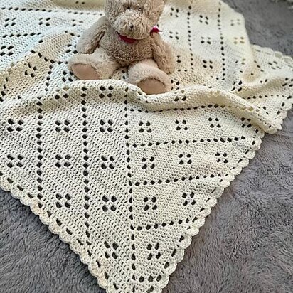 My Way Baby Blanket with a border