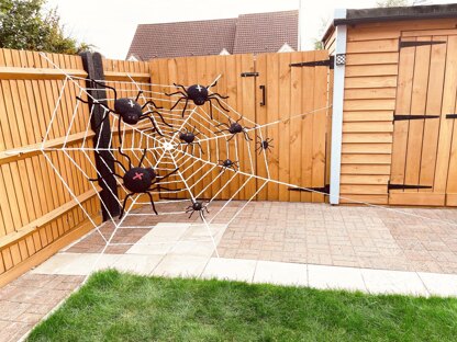 Giant spider web Large cobweb Crochet spiders Outdoor halloween decoration