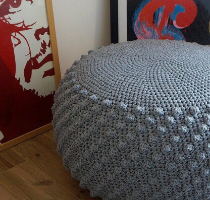 VIDEO TUTORIAL 4 Knitted & Crochet Pouf Floor cushion Patterns, Crochet Pattern, Knit Pattern