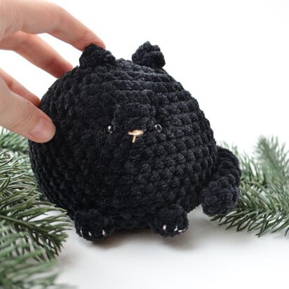 Plush black cat